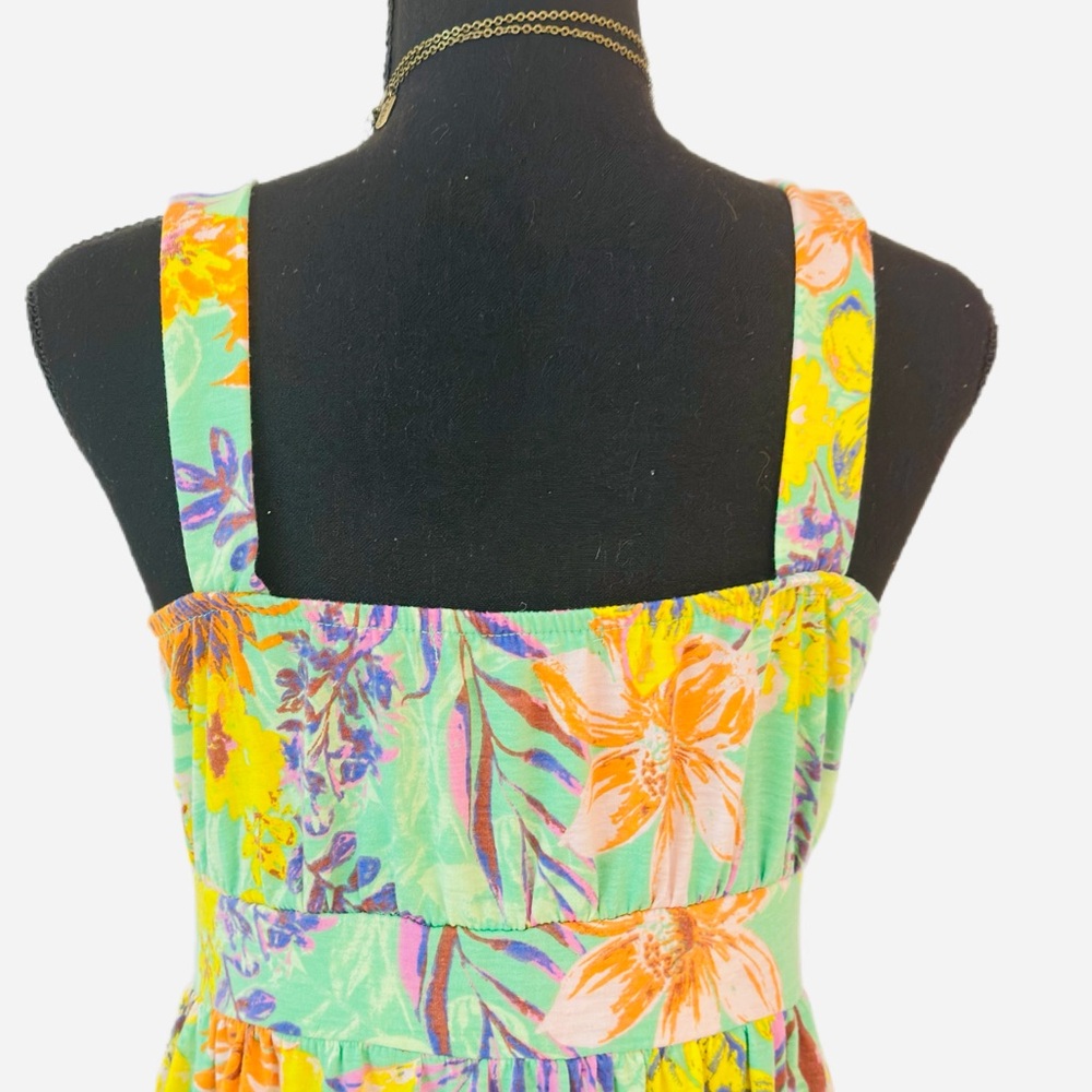 #94 DRESS ~ Women’s Comfy Fit Floral/Tropical Print Hi-Low Dress - Picture 6 of 8